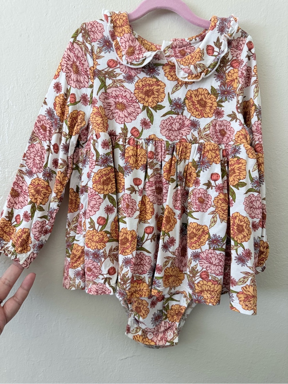 Angel Dear Long-Sleeve Dress Romper